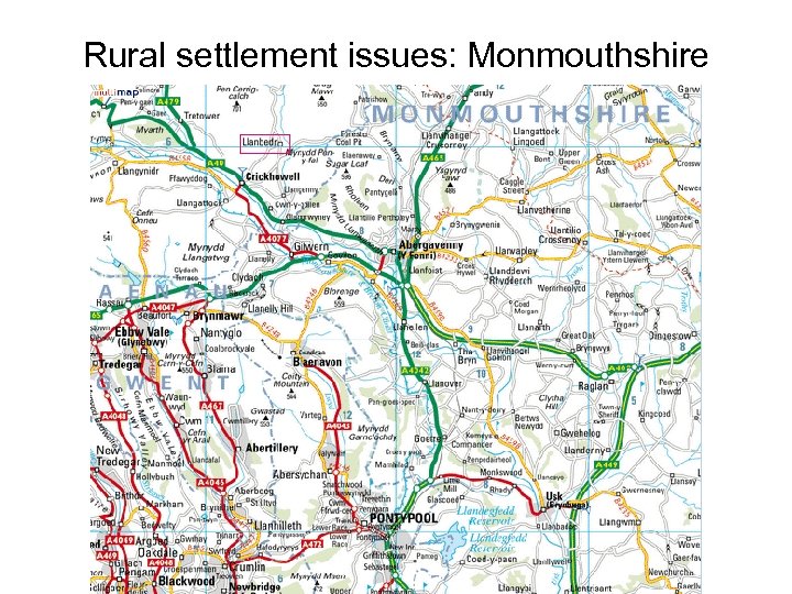 Rural settlement issues: Monmouthshire 