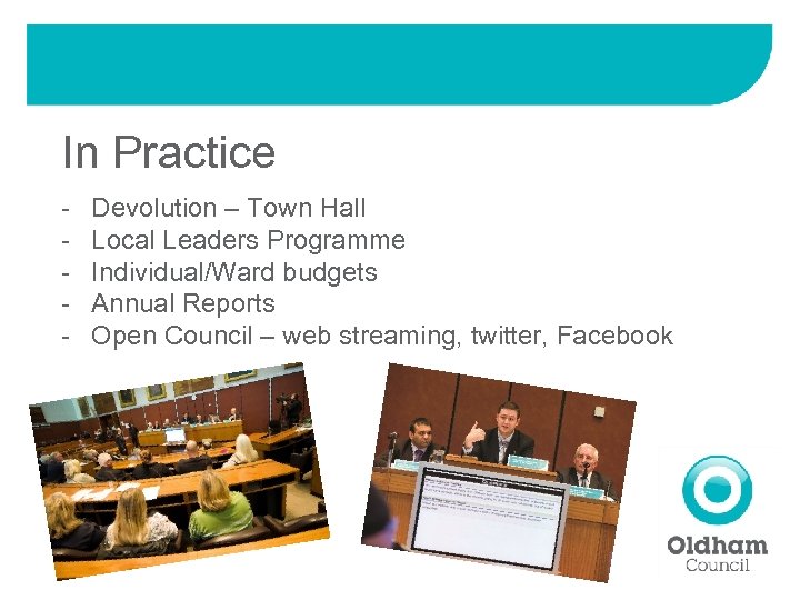 In Practice - Devolution – Town Hall Local Leaders Programme Individual/Ward budgets Annual Reports