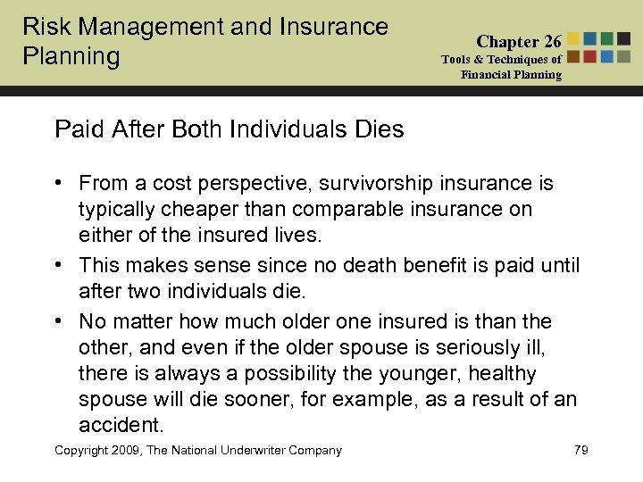 Risk Management and Insurance Planning Chapter 26 Tools & Techniques of Financial Planning Paid