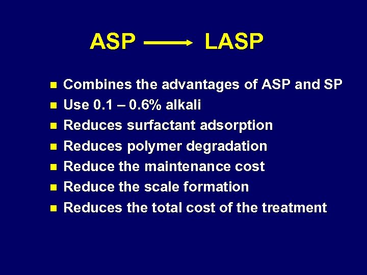 ASP n n n n LASP Combines the advantages of ASP and SP Use