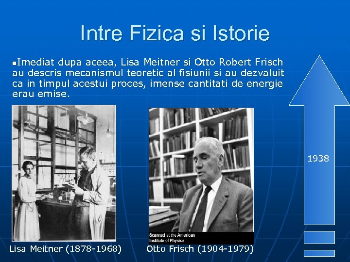 Intre Fizica si Istorie Imediat dupa aceea, Lisa Meitner si Otto Robert Frisch au