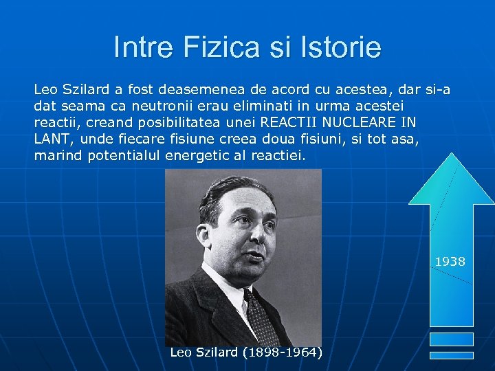 Intre Fizica si Istorie Leo Szilard a fost deasemenea de acord cu acestea, dar