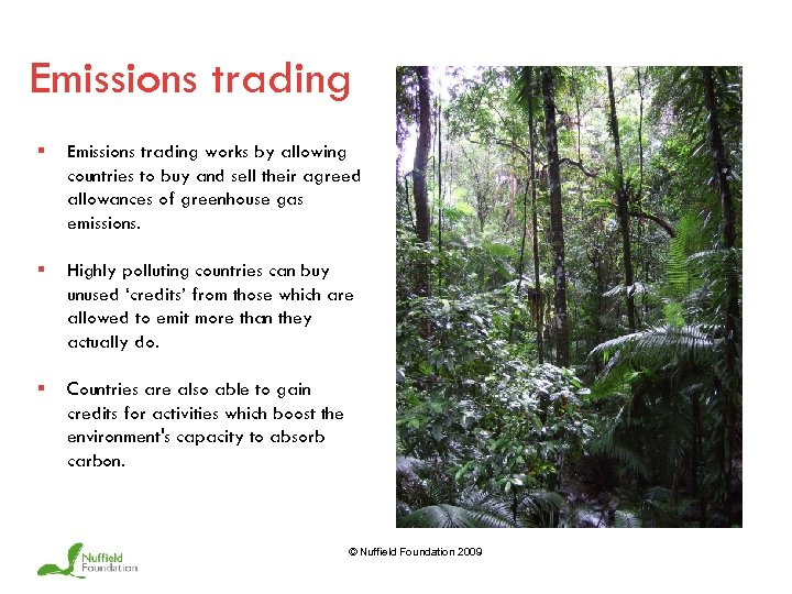 Emissions trading § Emissions trading works by allowing countries to buy and sell their