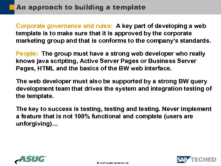 An approach to building a template Corporate governance and rules: A key part of