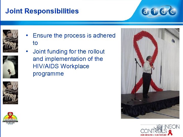 Joint Responsibilities • Ensure the process is adhered to • Joint funding for the
