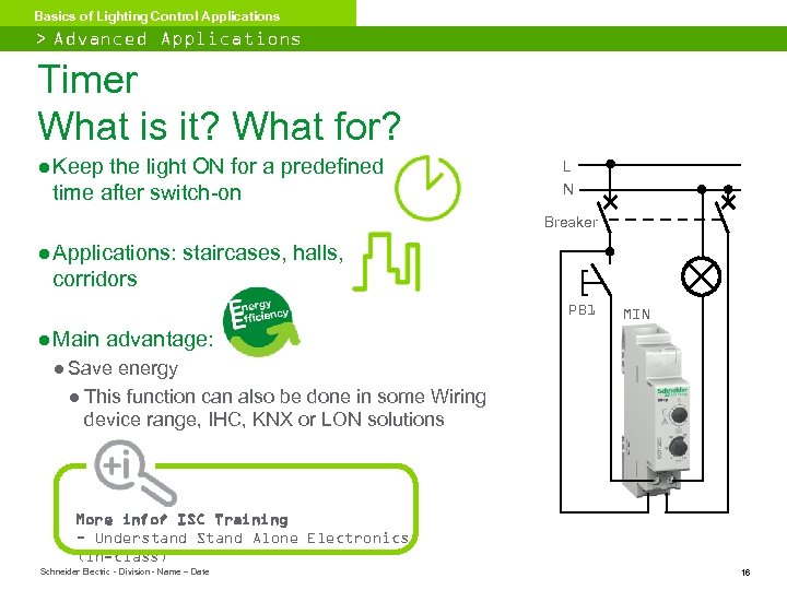 Basics of Lighting Control Applications > Advanced Applications Timer What is it? What for?