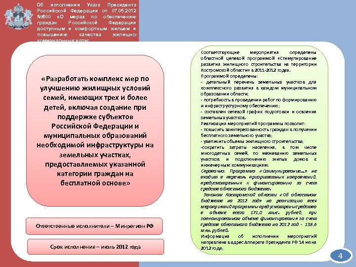 Стимулирование программ развития жилищного строительства