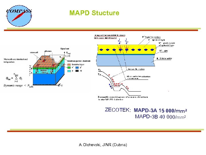 MAPD Stucture ZECOTEK: MAPD-3 A 15 000/mm 2 MAPD-3 B 40 000/mm 2 A.