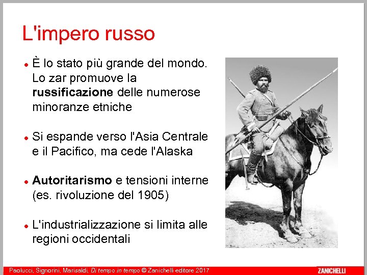 L'impero russo È lo stato più grande del mondo. Lo zar promuove la russificazione