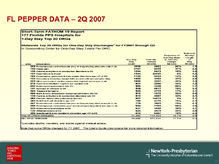 FL PEPPER DATA – 2 Q 2007 14 