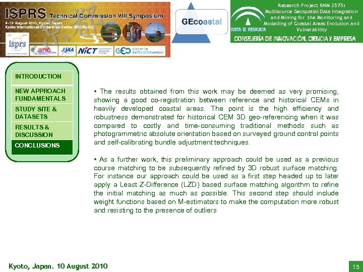 Research Project RNM 3575: Multisource Geospatial Data Integration and Mining for the Monitoring and