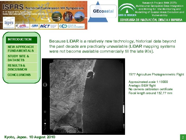 Research Project RNM 3575: Multisource Geospatial Data Integration and Mining for the Monitoring and