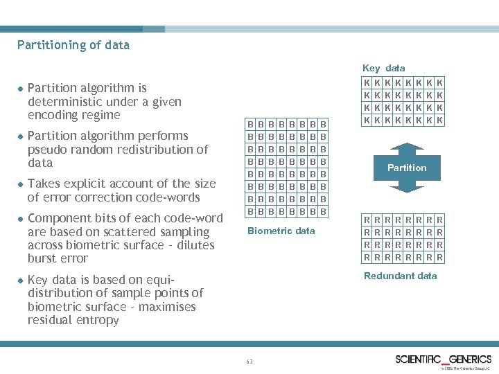 Partitioning of data Key data l l Partition algorithm is deterministic under a given