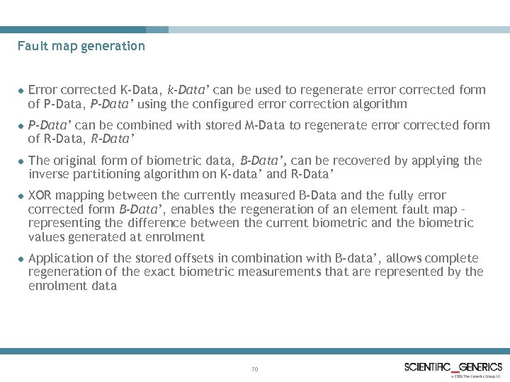 Fault map generation l Error corrected K-Data, k-Data’ can be used to regenerate error