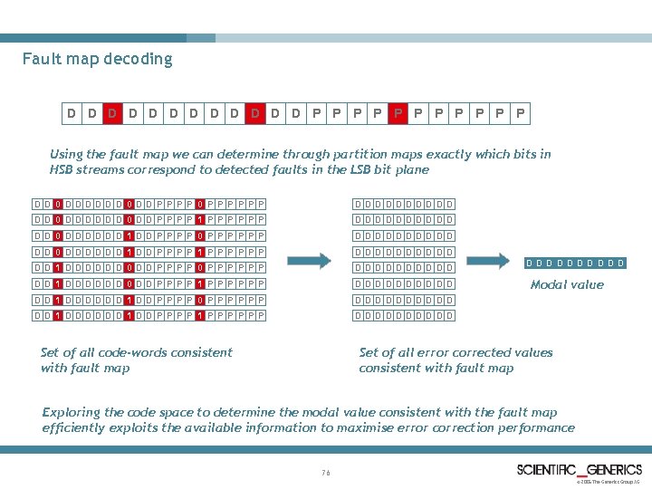 Fault map decoding D D D P P P Using the fault map we