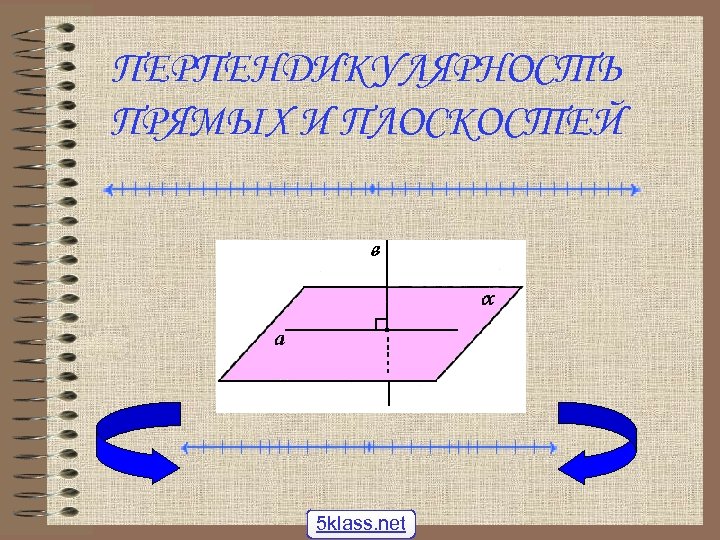 ПЕРПЕНДИКУЛЯРНОСТЬ ПРЯМЫХ И ПЛОСКОСТЕЙ 5 klass. net 