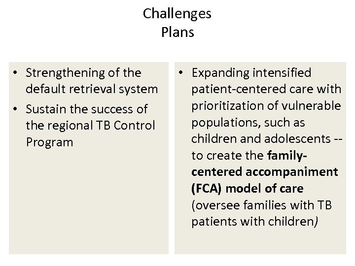Challenges Plans • Strengthening of the default retrieval system • Sustain the success of