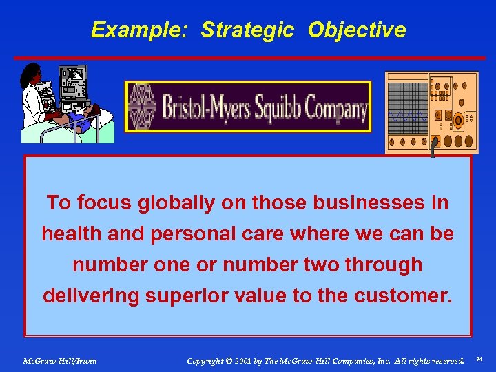 Example: Strategic Objective To focus globally on those businesses in health and personal care