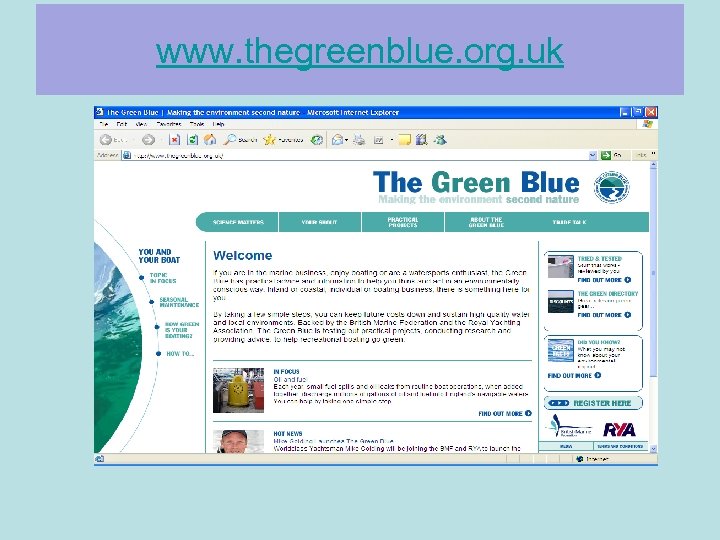 www. thegreenblue. org. uk 