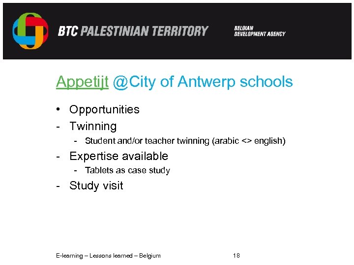 Appetijt @City of Antwerp schools • Opportunities - Twinning - Student and/or teacher twinning