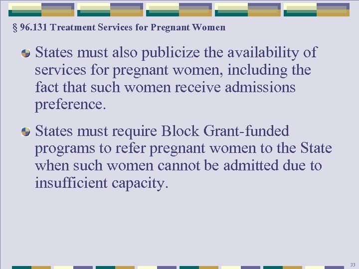 § 96. 131 Treatment Services for Pregnant Women States must also publicize the availability