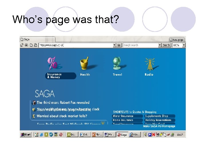 Who’s page was that? 