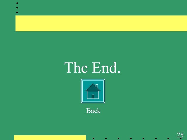 The End. Back 25 
