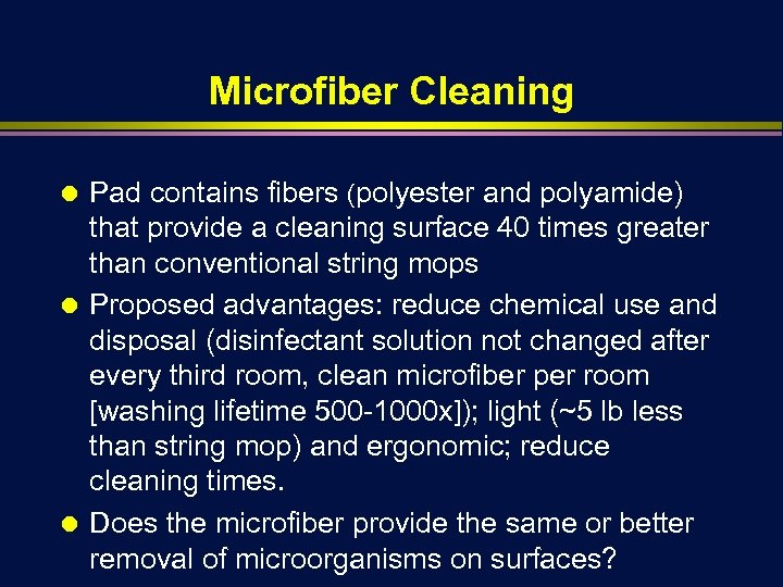 Microfiber Cleaning Ä Ä Ä Pad contains fibers (polyester and polyamide) that provide a