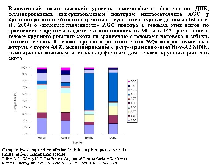 Выявленный нами высокий уровень полиморфизма фрагментов ДНК, фланкированных инвертированным повтором микросателлита AGC у крупного