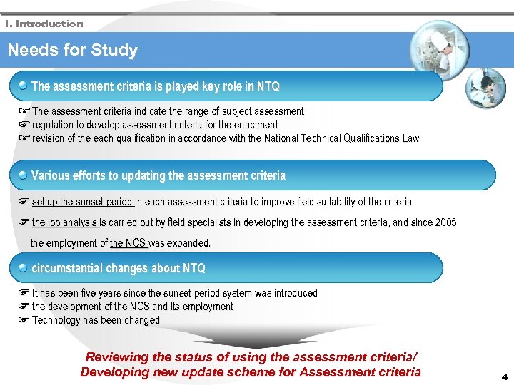 I. Introduction Needs for Study The assessment criteria is played key role in NTQ