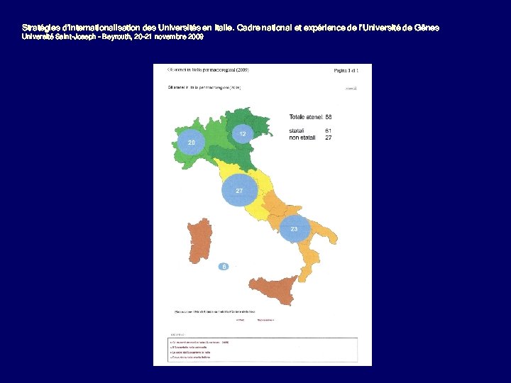 Stratégies d’internationalisation des Universités en Italie. Cadre national et expérience de l’Université de Gênes