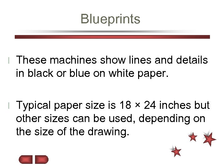 Blueprints l These machines show lines and details in black or blue on white