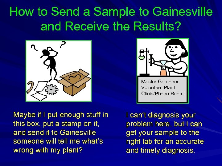 How to Send a Sample to Gainesville and Receive the Results? Master Gardener Volunteer