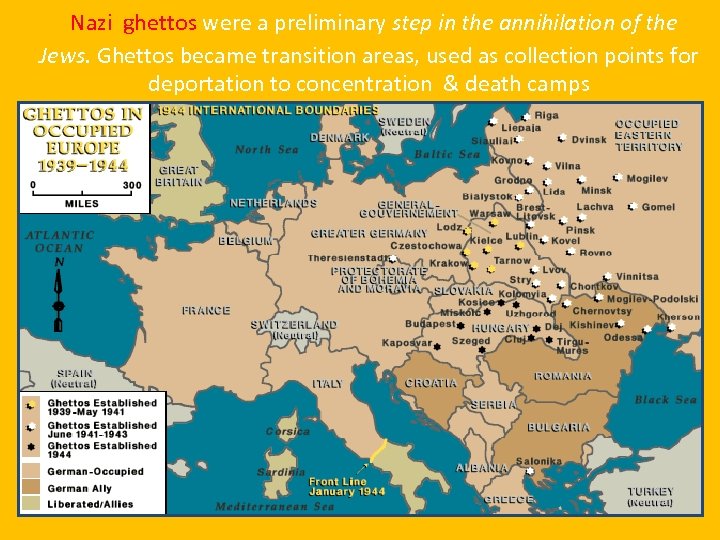 Nazi ghettos were a preliminary step in the annihilation of the Jews. Ghettos became