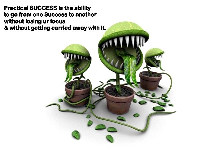 Practical SUCCESS is the ability to go from one Success to another without losing