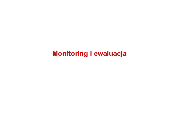 Monitoring i ewaluacja 