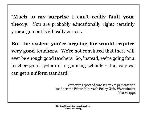 "Much to my surprise I can't really fault your theory. You are probably educationally