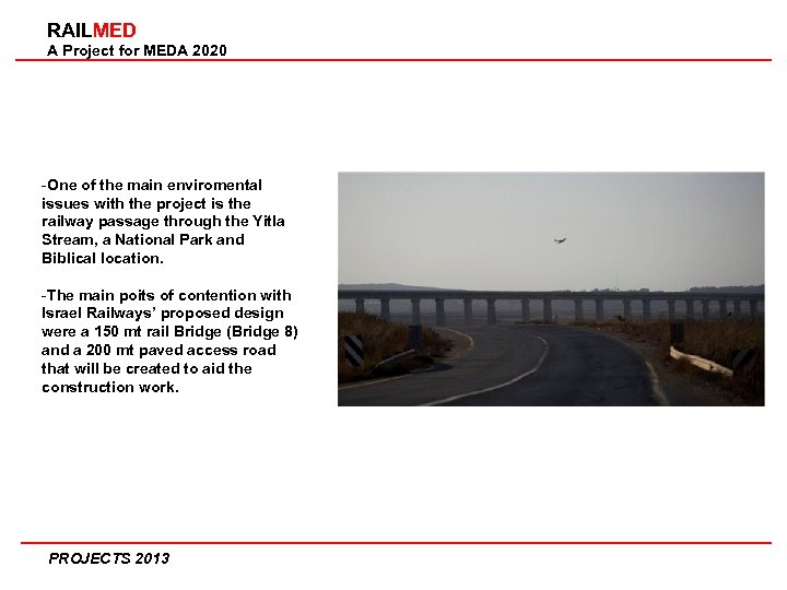 RAILMED A Project for MEDA 2020 -One of the main enviromental issues with the