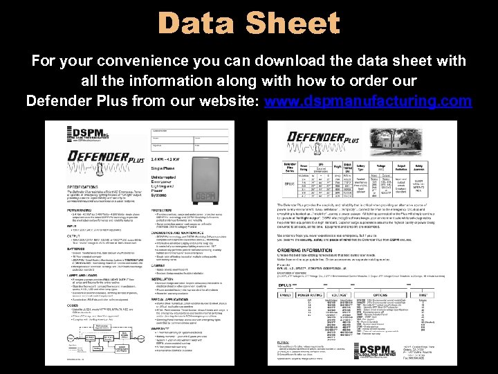 Data Sheet For your convenience you can download the data sheet with all the