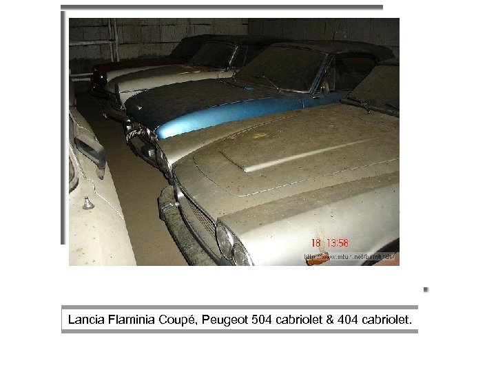  Lancia Flaminia Coupé, Peugeot 504 cabriolet & 404 cabriolet. 