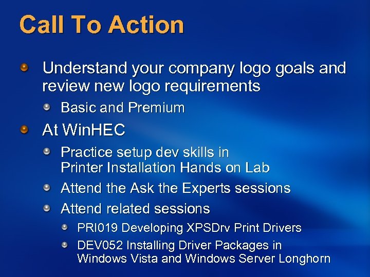 Call To Action Understand your company logo goals and review new logo requirements Basic