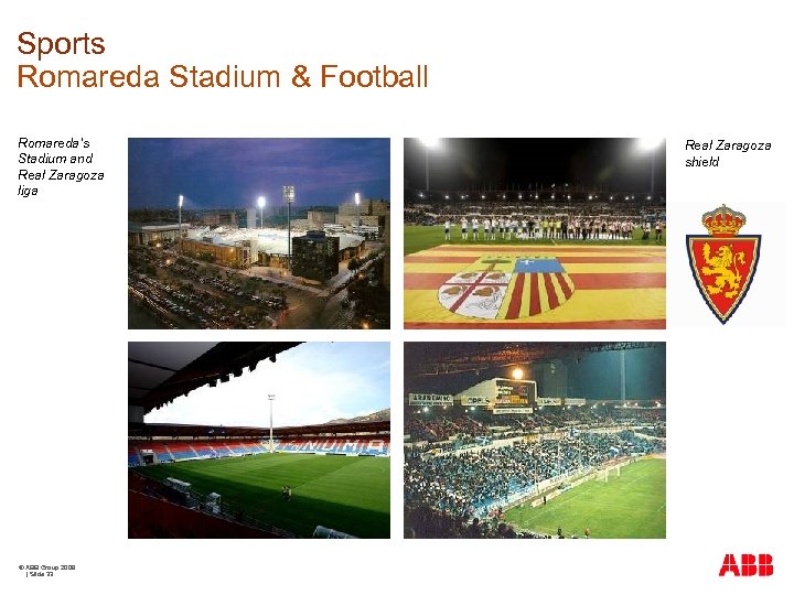 Sports Romareda Stadium & Football Romareda’s Stadium and Real Zaragoza liga © ABB Group
