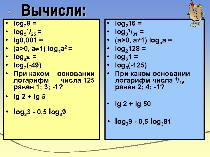 Log 0.1 1