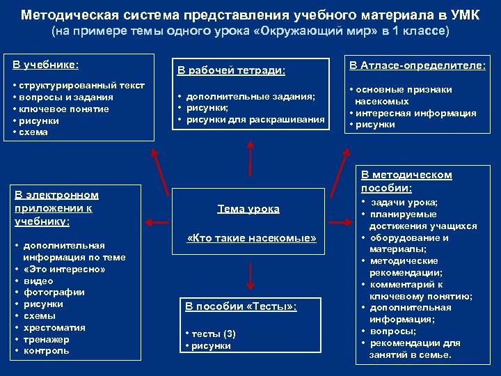 Методическая система представления учебного материала в УМК (на примере темы одного урока «Окружающий мир»