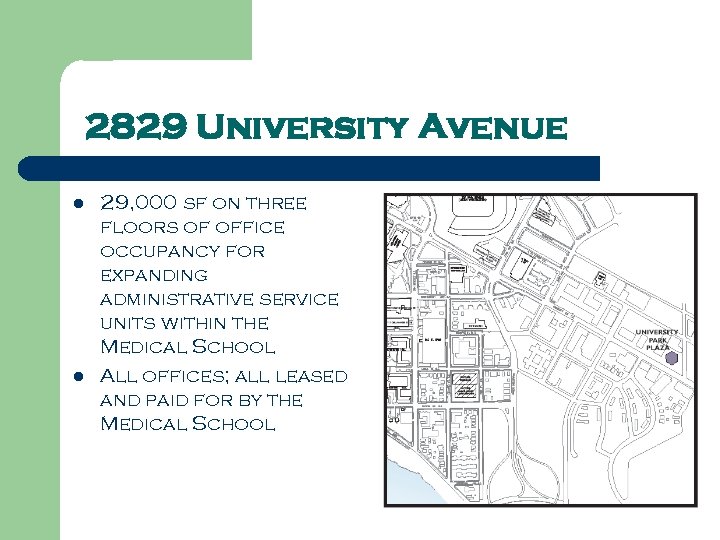 2829 University Avenue l l 29, 000 sf on three floors of office occupancy