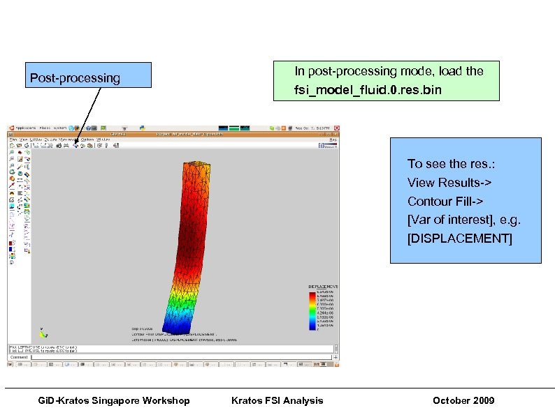 Gi. D-Kratos Singapore Workshops Pre and Post Processing Techniques Post-processing In post-processing mode, load