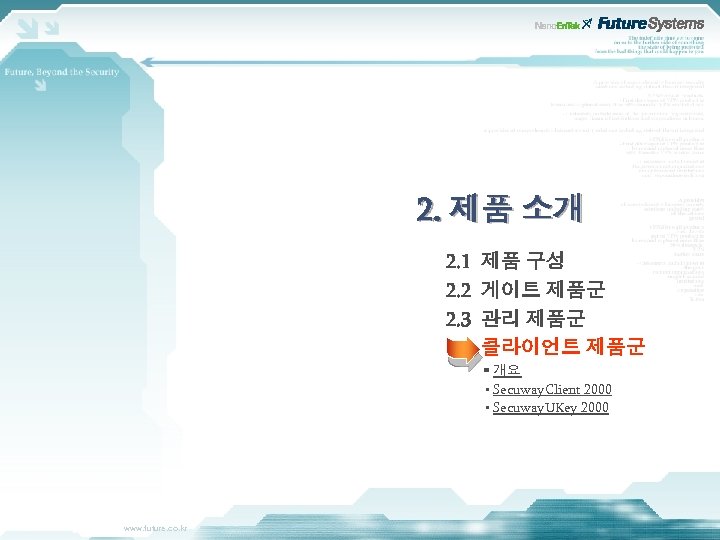 2. 제품 소개 2. 1 2. 2 2. 3 2. 4 제품 구성 게이트