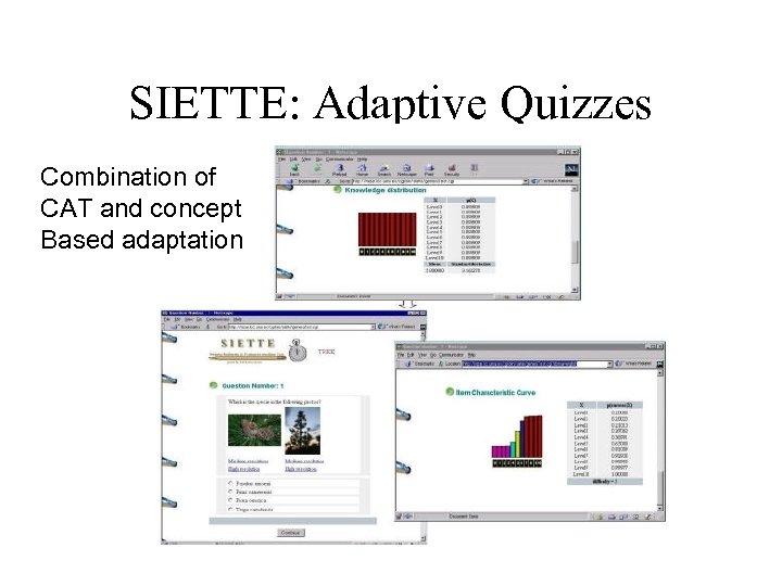 SIETTE: Adaptive Quizzes Combination of CAT and concept Based adaptation 