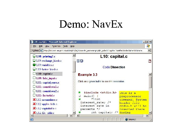 Demo: Nav. Ex 