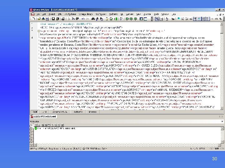 Result file from FAOBIB harvesting 30 